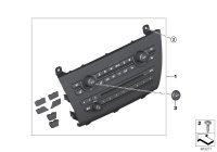 64119388808-Panel, repair module radio and air conditioner operation