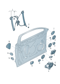 80D837461-WINDOW WINDER LH FRT/A6