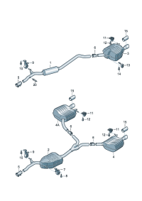 8R0253609AE-Muffler assy-rr