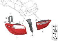 63217314859-REAR LEFT LAMP ON THE WING