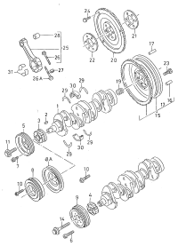 0261052554-Pulley For w/power steering system The model of