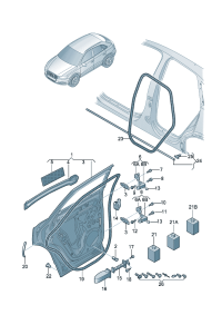 8UD833051B-Door assy-rr, lh Location for common use:  D-31.10.2016