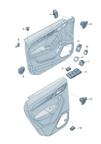 8UD959565A-Switch, for electric Adjuster & folding Mirror