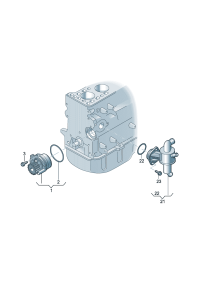 03L121011C-WATER PUMP/A3/A4/A6/JET/PST/11