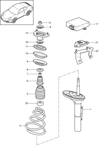 99734301502-STRUT MOUNT RR LFT/RHT-A4/A5