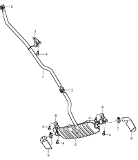 95511112132-Muffler assy-rr Porsche panamera: