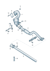 6RD253059B-Exhaust pipe Muffler f