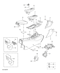 10769051-Lid, center console USB