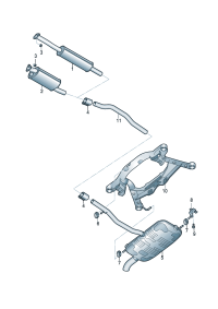 7N0253609AE-Muffler assy-rr