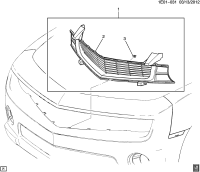 92208704-GRILLE PKG,FRT UPR(0.97 KGS)(INSTALL 1.0)(INCLS 2,3)(ARGENT)(INSTALL 1.50)(W/O B