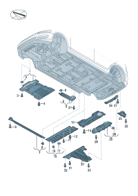 1EA825101E-Finisher, floor  Porsche panamera:
