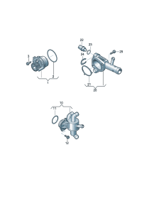 03L121011H-WATER PUMP/A3/A4/A6/JET/PST/11
