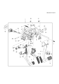 13423075-Pedal, brake & acceleration & clutch (incl. 2-6,8-15,19-29)