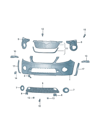 5JD853651H-GRILLE RADIATOR