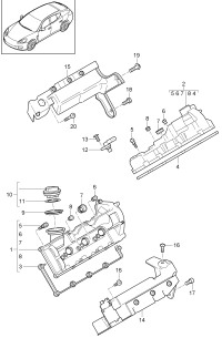 95810513511-PORSCHE CAYENNE VALVE COVER