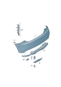 8X0807067A-Plate, bumper Porsche panamera: Pay attention to the repair guide- Paint