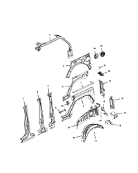 68302722AD-BRACKET BELT RAIL