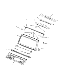 68271695AA-WEATHERSTRIP WINDSHIELD HEADER