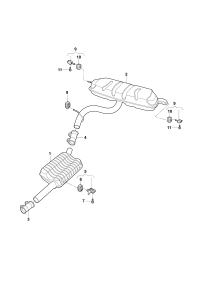 2GG253609F-Muffler assy-rr