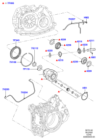 E9DP4215AA-Pinion, YL8P-A *, YL8P-B *, YL8P-E *, YL8P-F *, 2L8P-C *, 2L8P-D *, 2L8P-E *, 2L8P-F