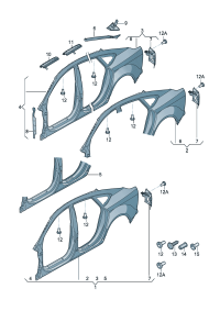 4G8810075A-Frame, quarter panel