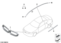 51377482859-Door, rear window rail seal, outer lh