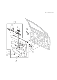 26304943-Garnish assy-side door (1st design see 26204165) (paint handle) (incl. 2, 4, 5, 17)