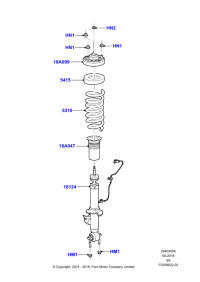 FL1Z18124A-Shock absorber assy-lh