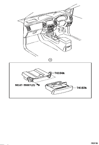 741040K011-RETAINER SUB-ASSY, FRONT ASH RECEPTACLE