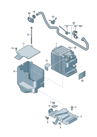 4K1915514-BRACKET-BATTERY