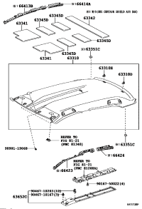 633450P010-Pad, roof silencer center