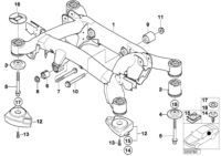 33311097248-Member, rear axle frame