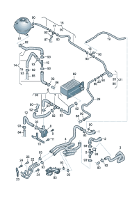 5KD122109-Coolant hose Reservoir balancer Tube, coolant)
