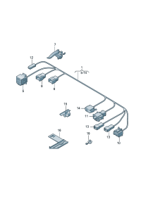 1T1971391A-Channel assy-seat Cord, adapter  For vehicle type w/seat heater For seats:
