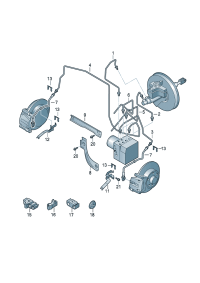 5ND614739A-Tube, from master cylinder To hydraulic unit