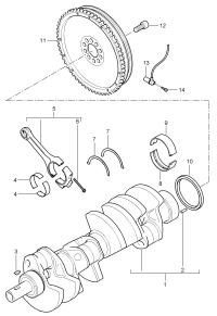 94810201112-Crankshaft Match only: Bearing shell-crankshaft  And  See workshop manual