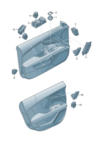 4GD959831A5PR-Knob, for power Lid lock operating (ghost (black))