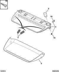 6351W0-Lens, third brake lamp