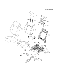 90922475-Guide, front seat headrest