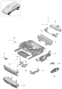 95852140000-Drawer Protector plate Bracket assy-seat tray