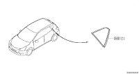 833002FP1A-GLASS ASSY-QUARTER WINDOW,RH