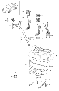99762084200-Sensor, for fuel level Gauge  Complete: Flange