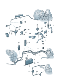 1J1614724N-From the hydraulic system to the brake hose Tube, brake