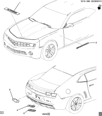 22752666-PLATE,F/FDR VEH NA(CAMARO-FENDER SIDE)