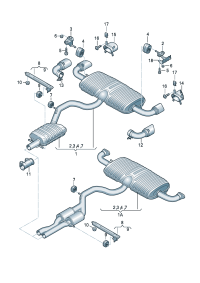 8J0253181M-Muffler assy-rr