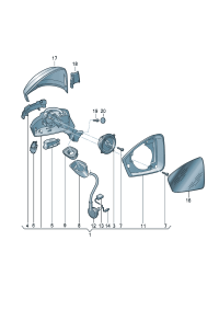 761857508N9B9-Cover, outer mirror D -08.03.2021 -31.01.2022 (sateen black)