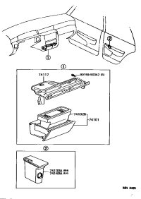 7410130070-BOX SUB-ASSY, FRONT ASH RECEPTACLE