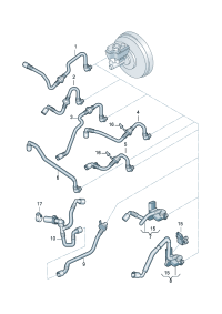 3CD612041C-Hose, w/vacuum Check valve