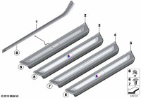 51477264437-Protector, rocker panel illumination, lh