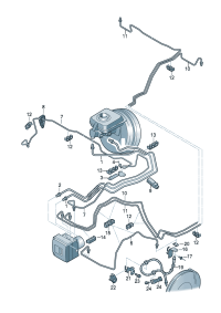 4GD614705-Tube, from master cylinder To hydraulic unit